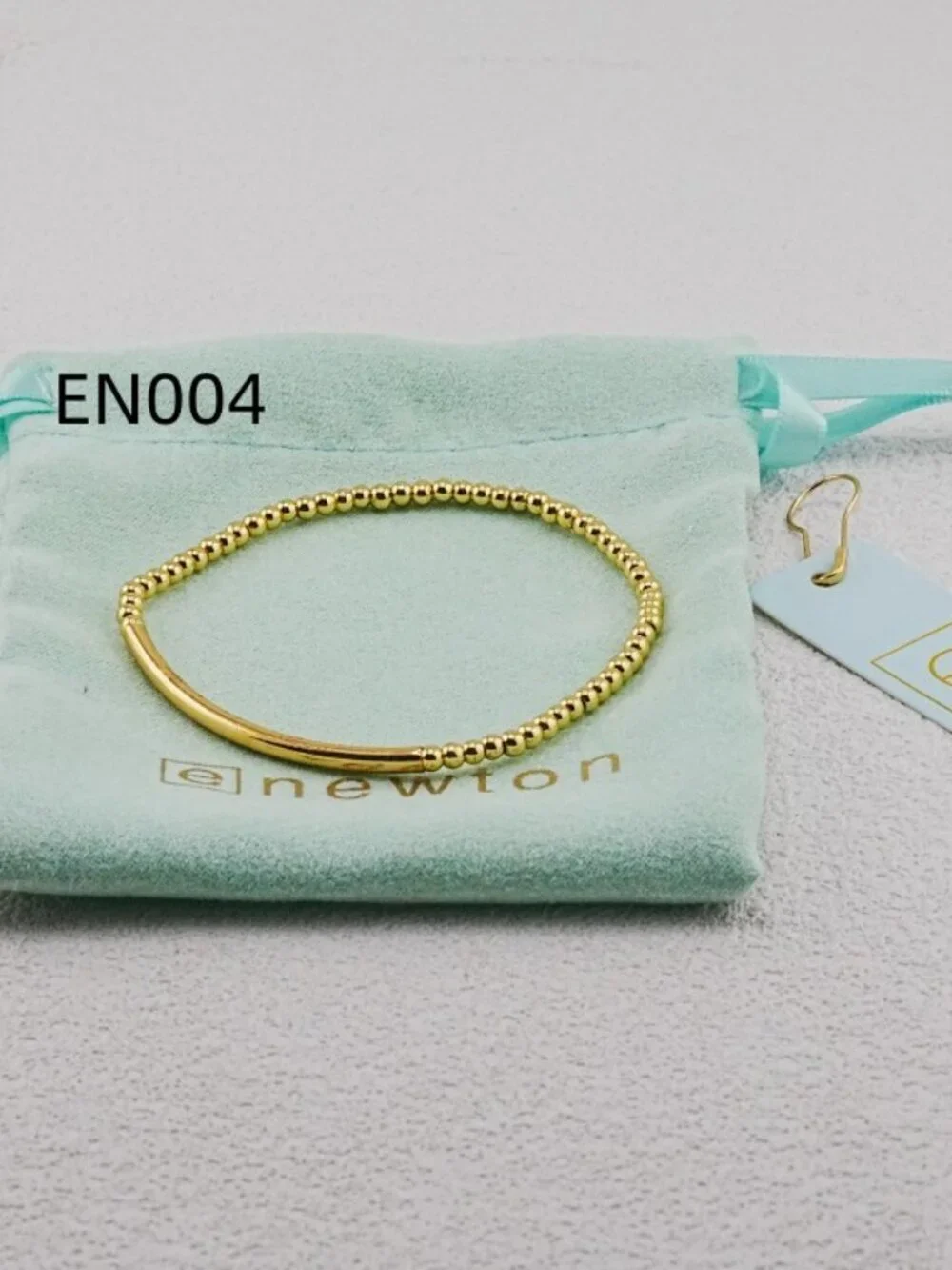 Enewton Gold Smooth Curved Tube Bead Bracelet